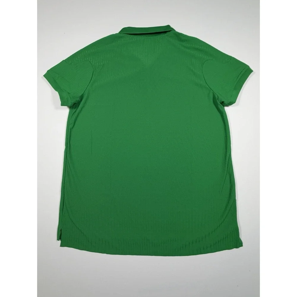 NikeCourt Dri-FIT ADV Textured Tennis Polo Mens Large Green Slim HQ0792-310 NWT